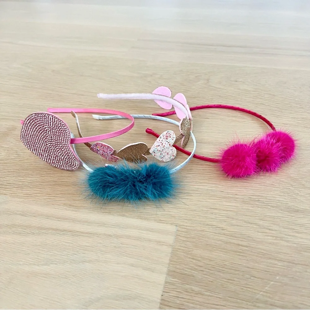 Set of 4 adorable headbands. Luxe brands / materials